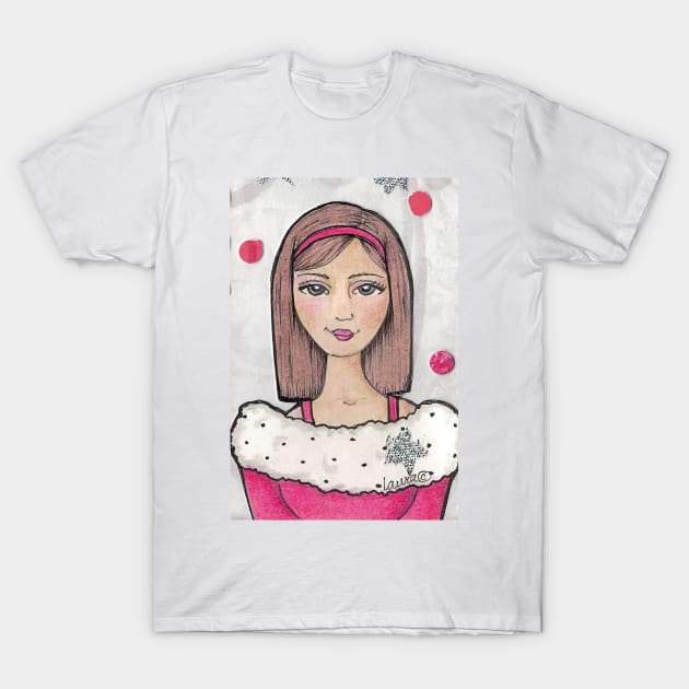 Teen Scene - Snow Girl T-Shirt by LauraCLeMaster